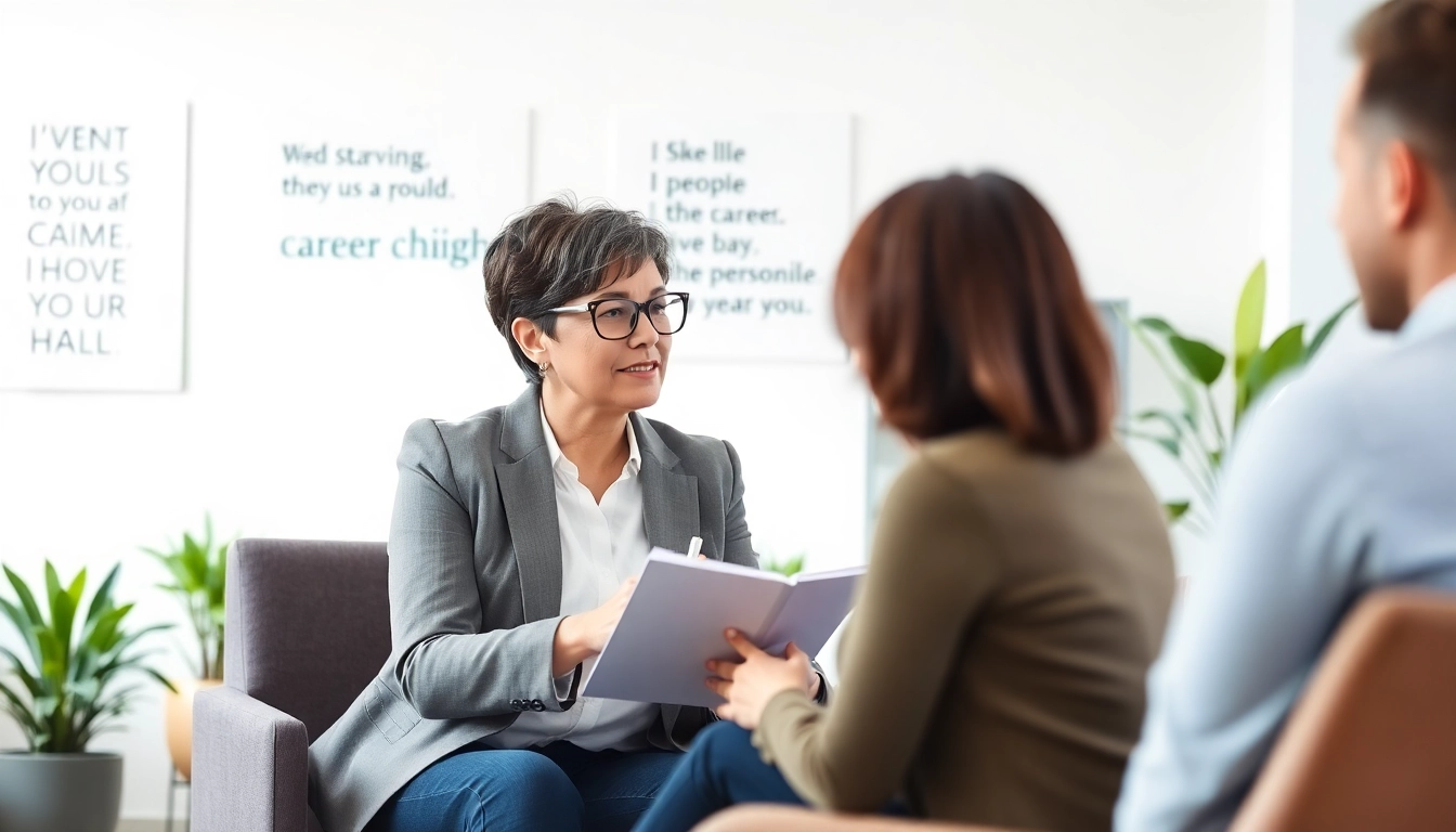 Career coaching session with a professional coach providing personalized guidance.