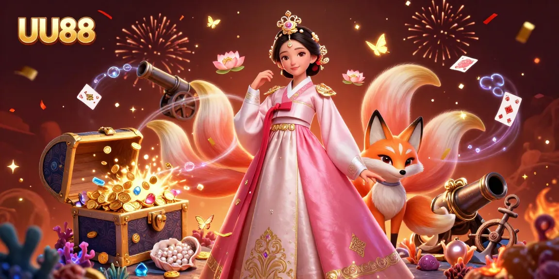 Experience exciting games at UU88 with a captivating visual of Asian elegance and luck.