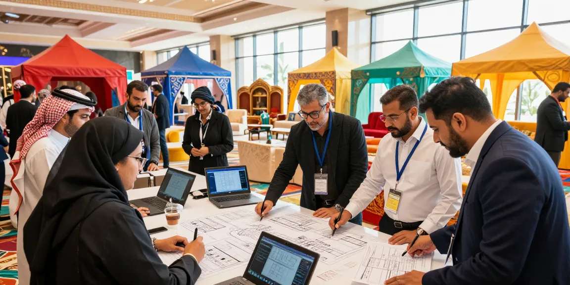 Event rentals showcased in a vibrant planning session with professionals.