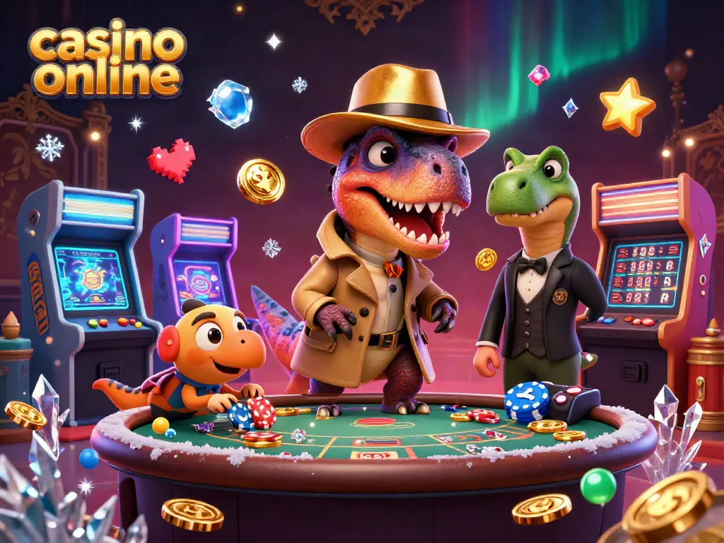 Disfruta de emocionante acción en casino online con un velociraptor en blackjack y divertidos elementos de juego.