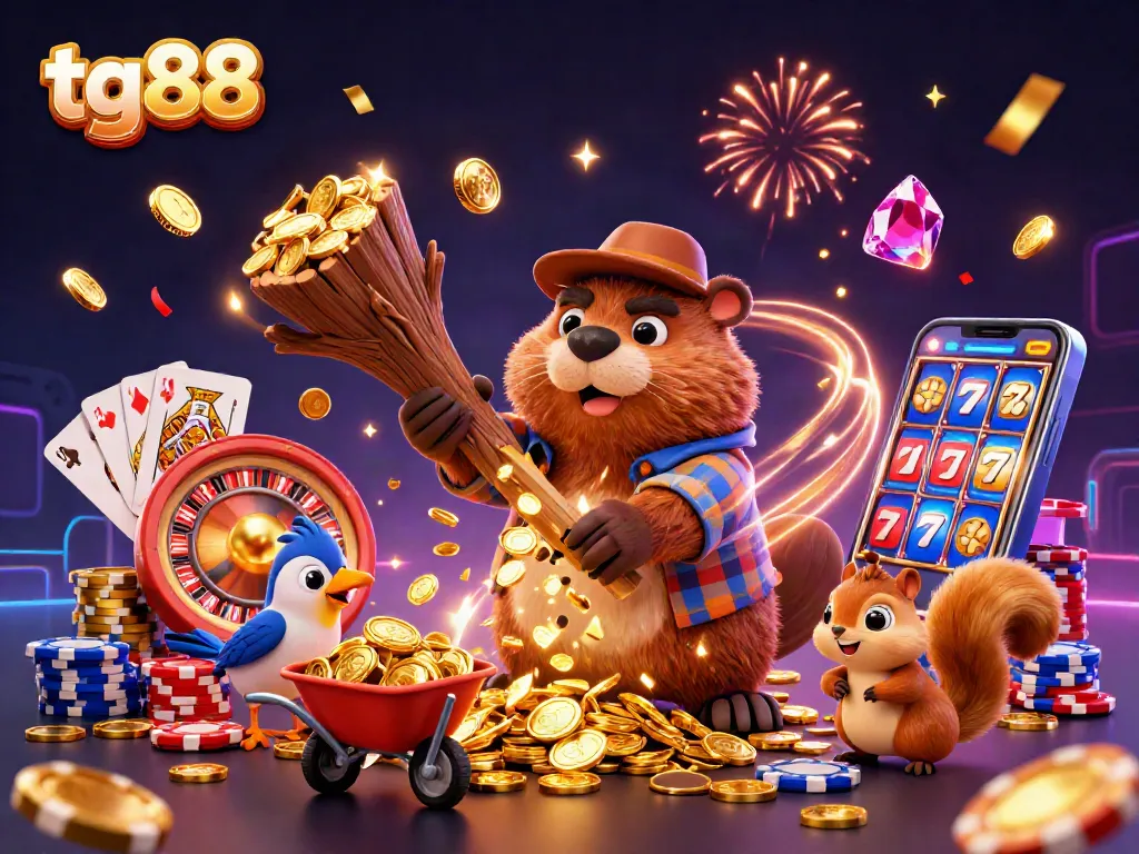 Experience thrilling wins with tg88 as 3D cartoon characters bring casino excitement to life!
