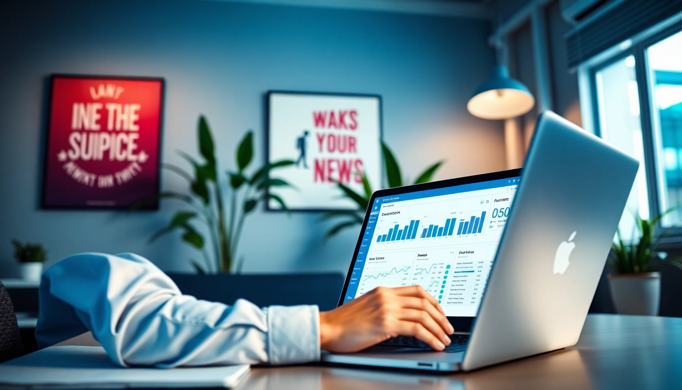 Analyze Facebook SMM panel metrics in a modern office setting.