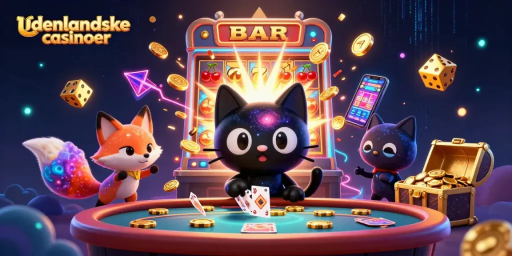 Engage with udenlandske casinoer in this vibrant, dynamic casino scene with enchanting characters.