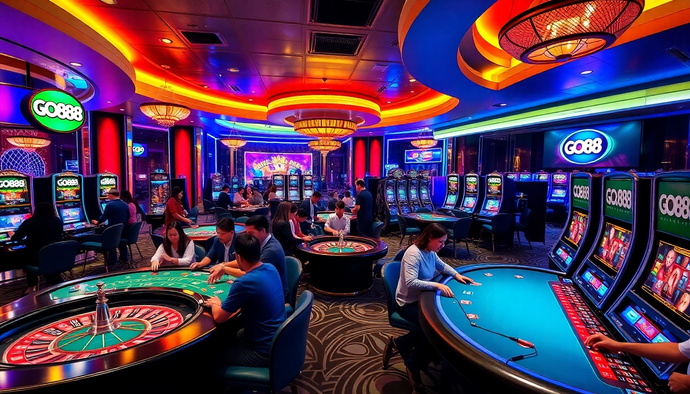 Experience the thrill of gaming at GO88 with luxurious tables and exciting gambling action.