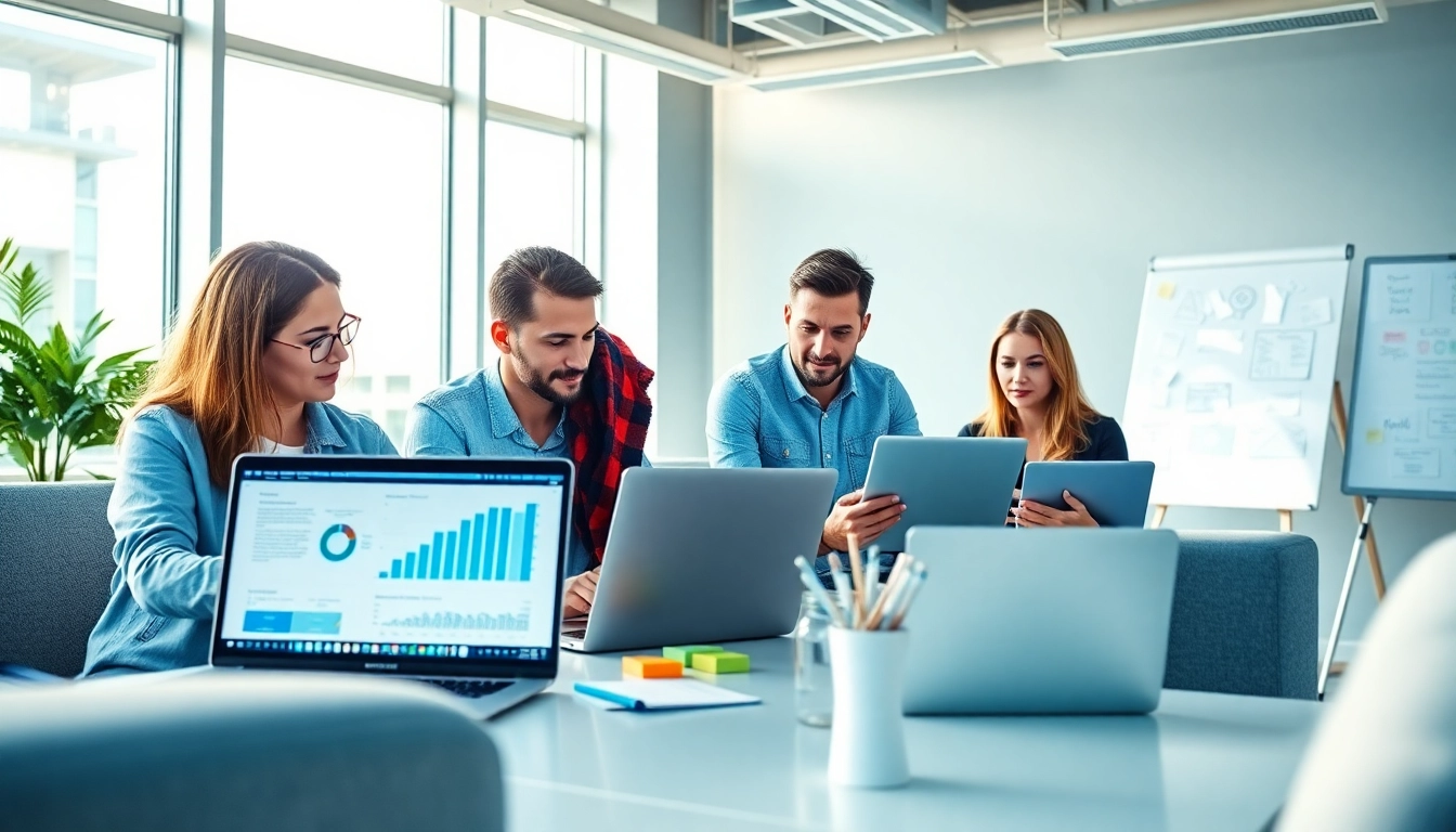 SEO Agency Clearwater professionals collaborating in a modern office environment.