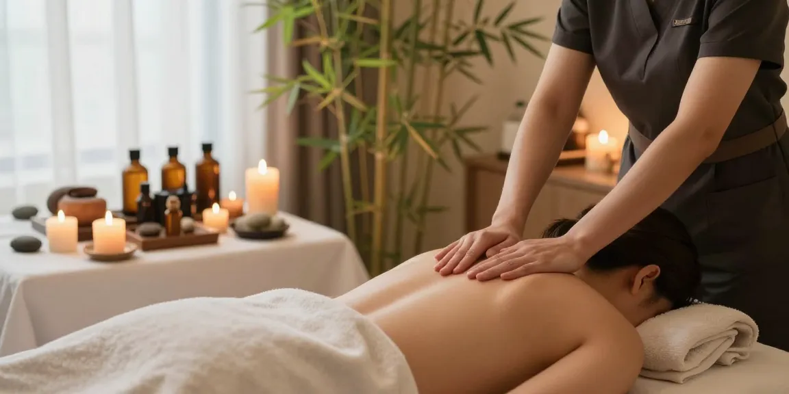 Relaxation therapy with 강남출장마사지 in a serene spa setting, showcasing a tranquil atmosphere.