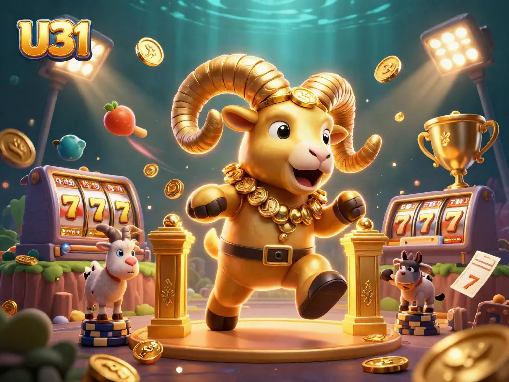 Experience the thrill of U31 slots with golden ram, jackpot reels, and dynamic casino elements.