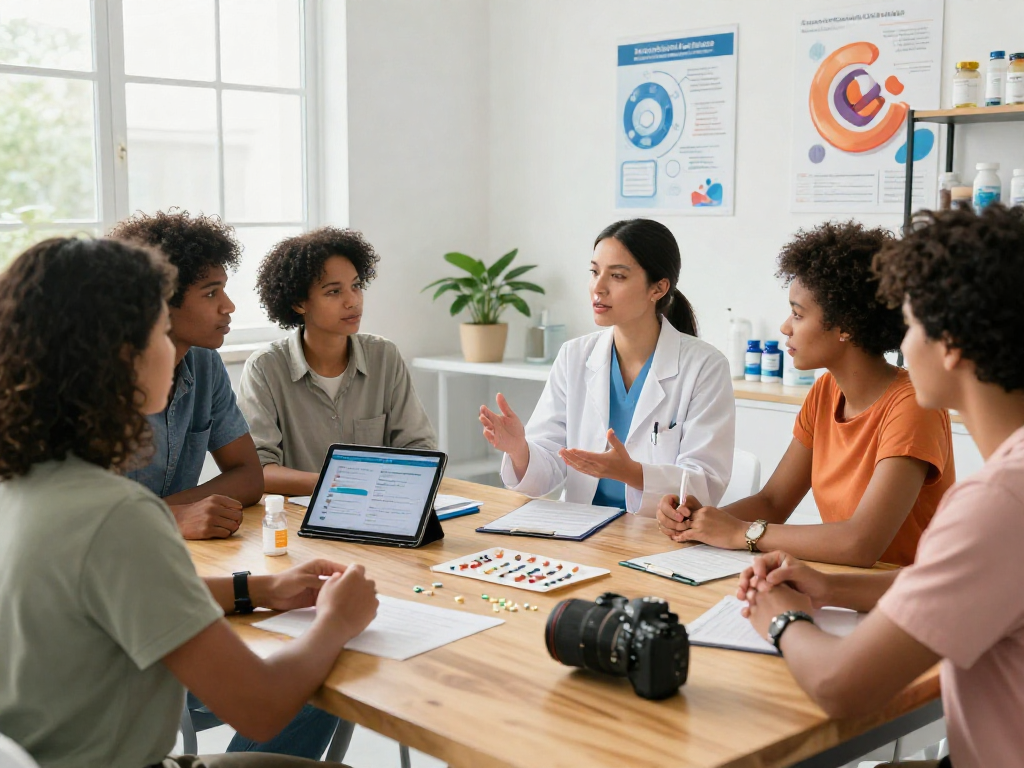 BPC 157 TB 500 Blend supplements discussed in a professional wellness consultation.