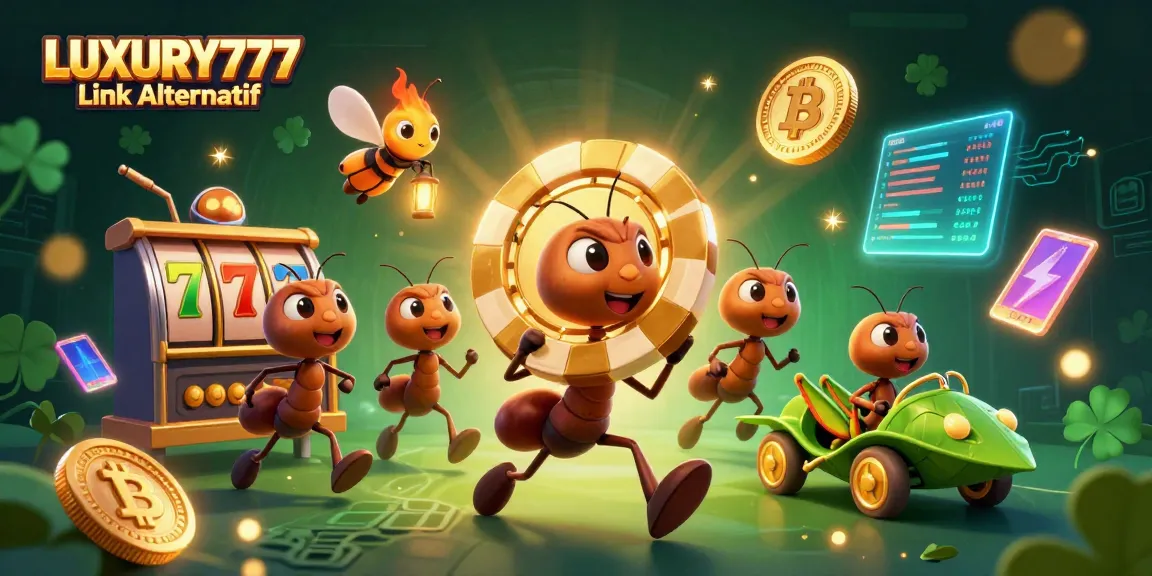 Mengamankan kemenangan dengan LUXURY777 Link Alternatif membawa chip poker emas dari tim semut superhero.