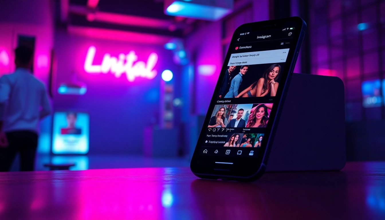 魅力的なコンテンツを映し出すスマートフォンのフィードとともに、インスタ エロ垢の活気ある世界を探索する。