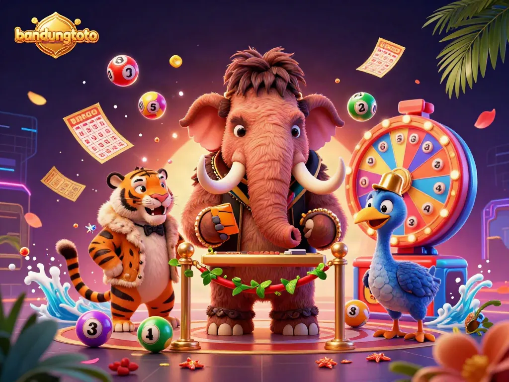 Experience the excitement of bandungtoto with lively casino characters and dynamic gaming elements in an engaging atmosphere.