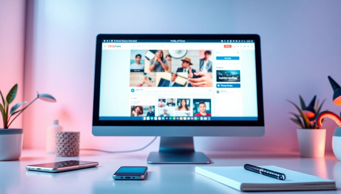How to find OnlyFans accounts on a digital screen, showcasing social media interaction.