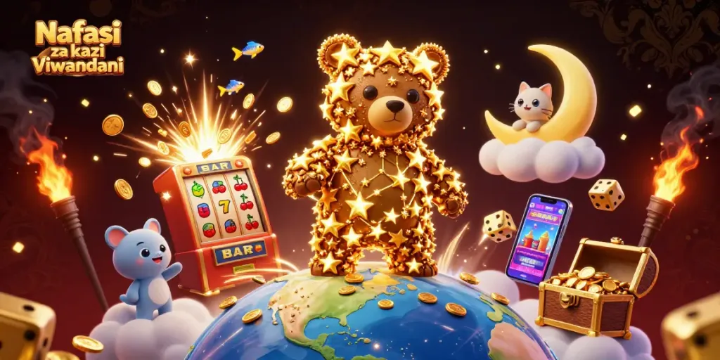 Nafasi za kazi Viwandani - Enjoy a thrilling jackpot scene filled with golden coins and vibrant casino elements.