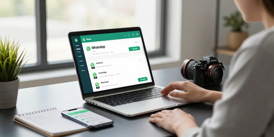 Effortlessly download WhatsApp下載 on your device in a modern tech workspace.