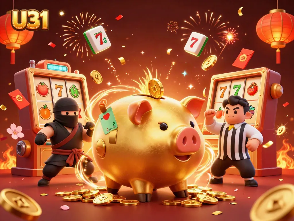 Experience thrilling wins at U31 with a vibrant casino scene packed with action and excitement.