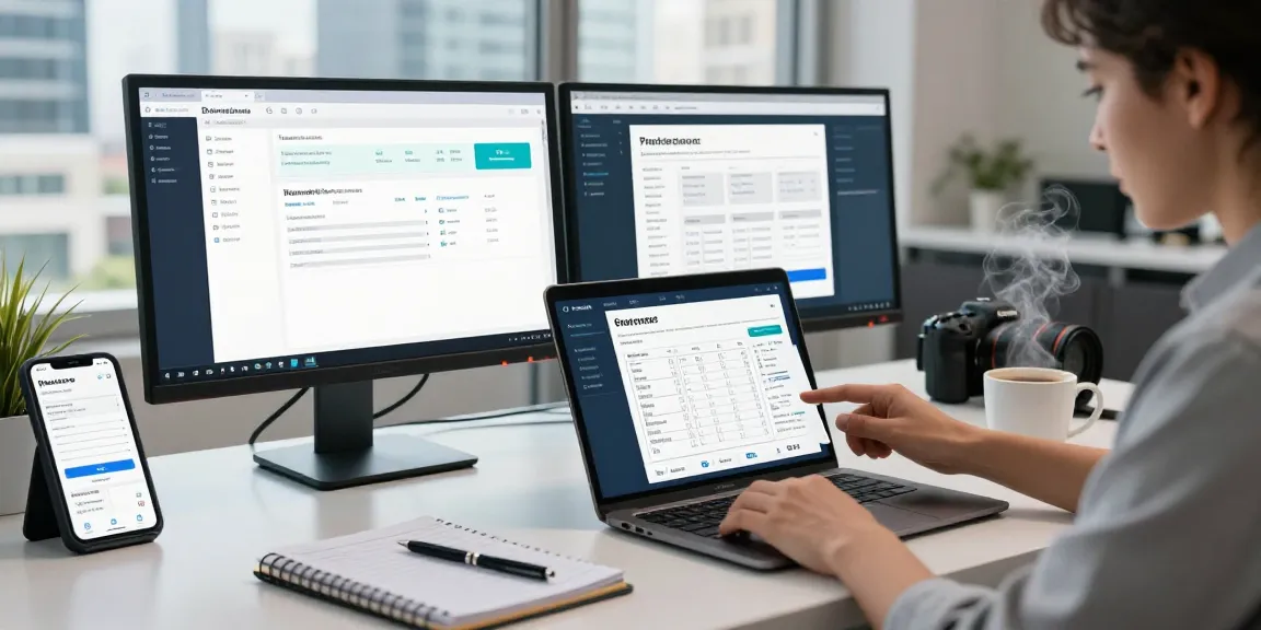 Tech professional using advanced tools to detect fraud receipt in a modern workspace.