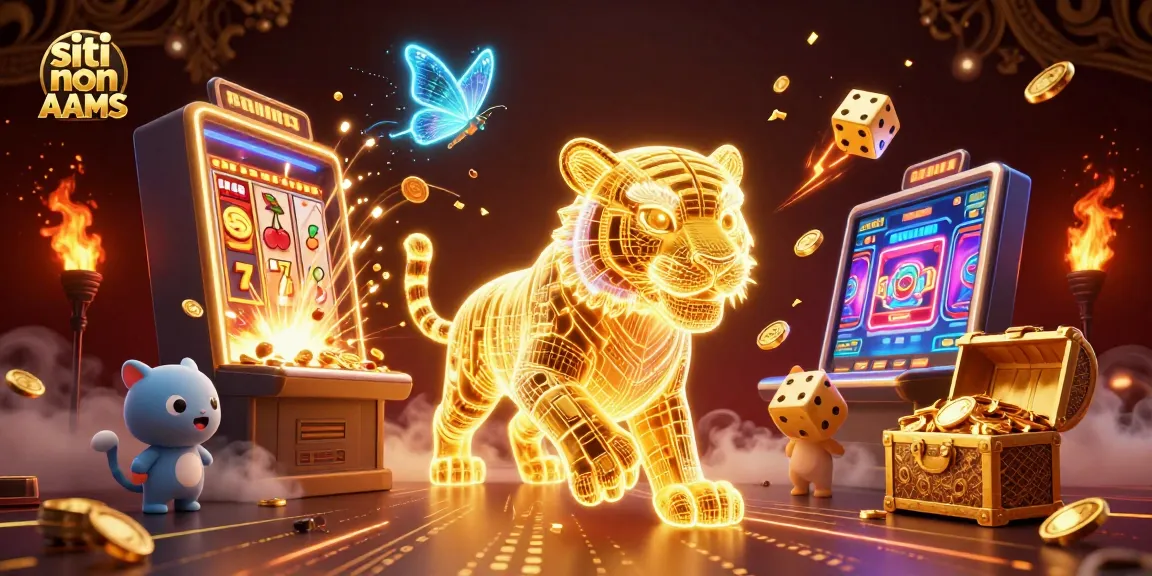 Scommetti sui migliori siti non AAMS con un tigre dorata in un casinò digitale