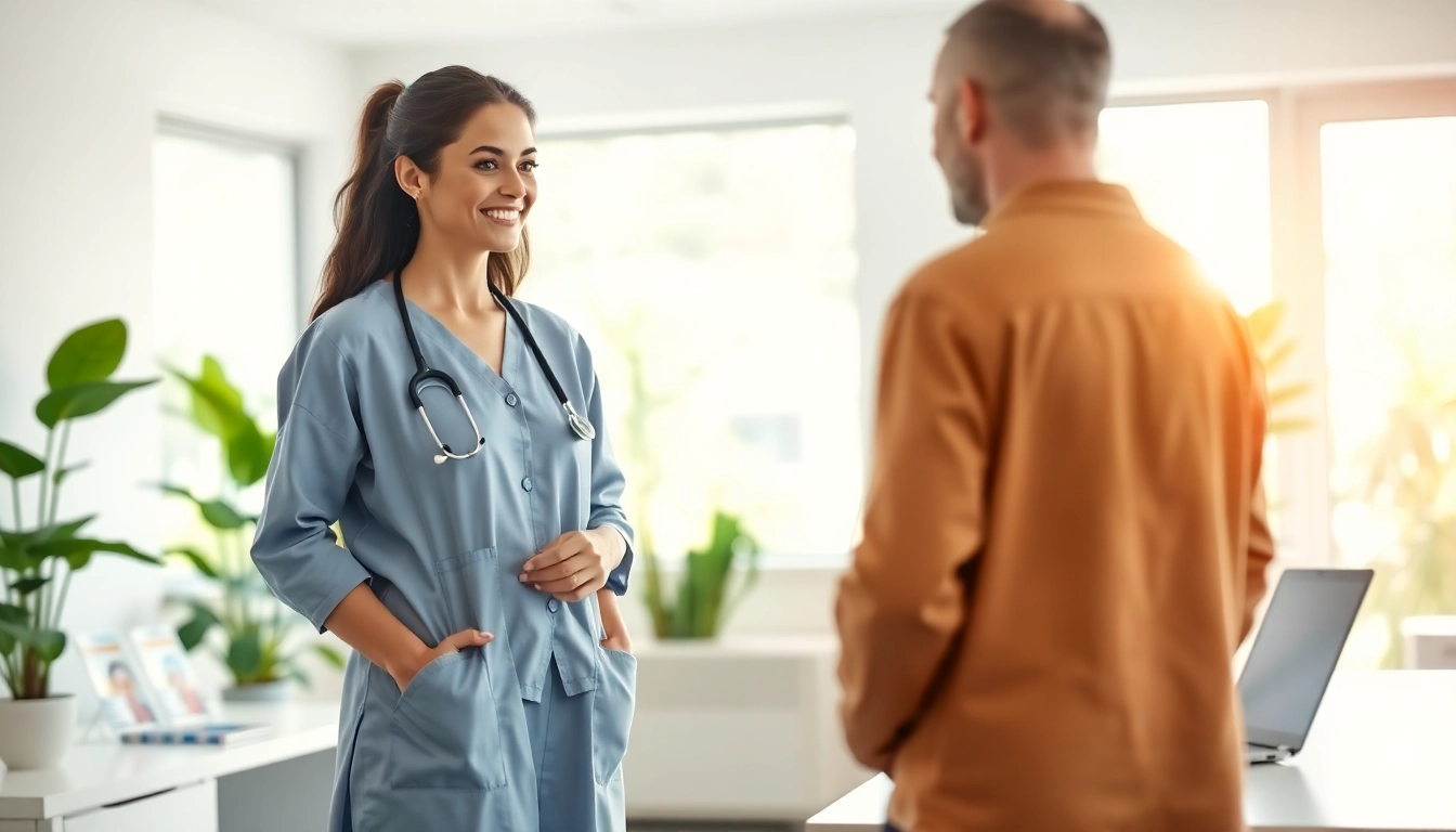 Engage in your health journey with a professional healthcare provider in a welcoming clinic.