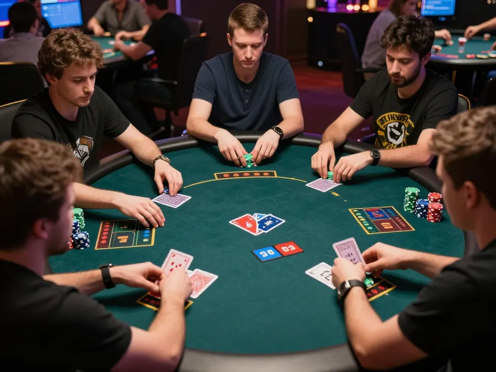 Players enjoying an online poker game at https://lc88.it.com/, showcasing excitement and strategic gameplay.