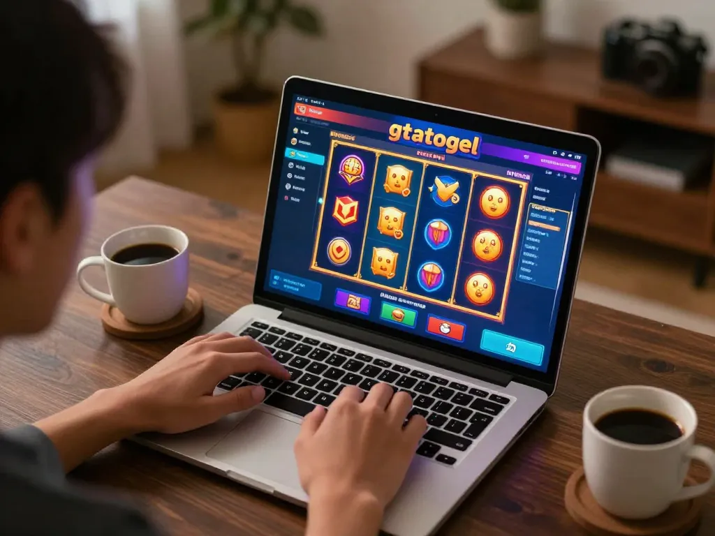 Play gtatogel slot games online with colorful reels and cozy home atmosphere