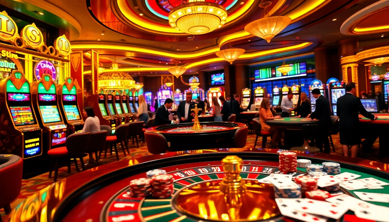 Engaging players at https://i9bett.cn.com/ gaming with immersive casino experiences featuring vibrant tables and slot machines.
