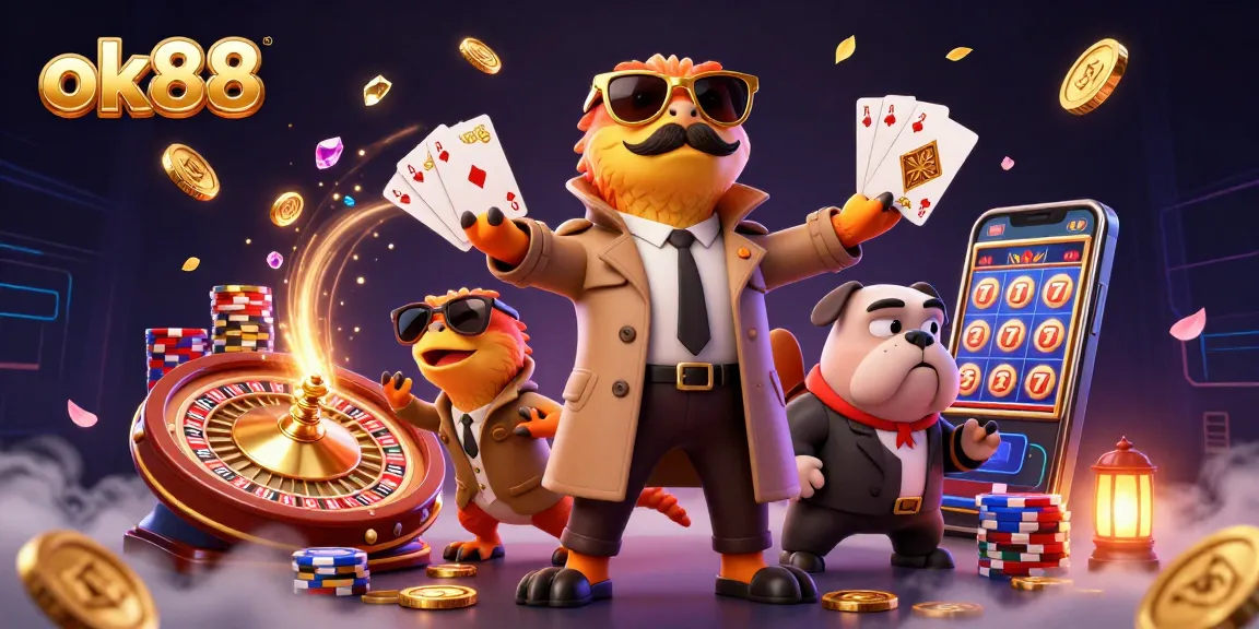 Experience the excitement of ok88 with cartoon raptors entering a VIP casino environment.