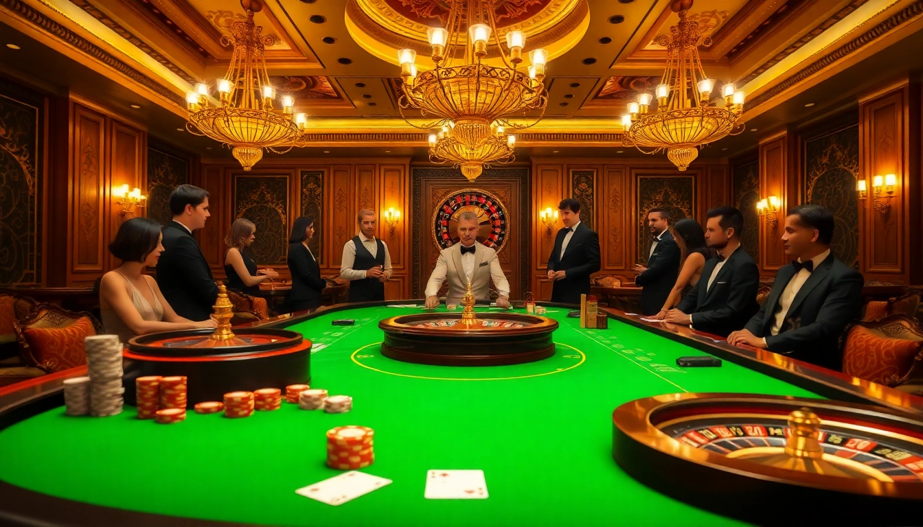 Experience luxury gaming at trang chủ nh88 with vibrant casino tables and engaging players.