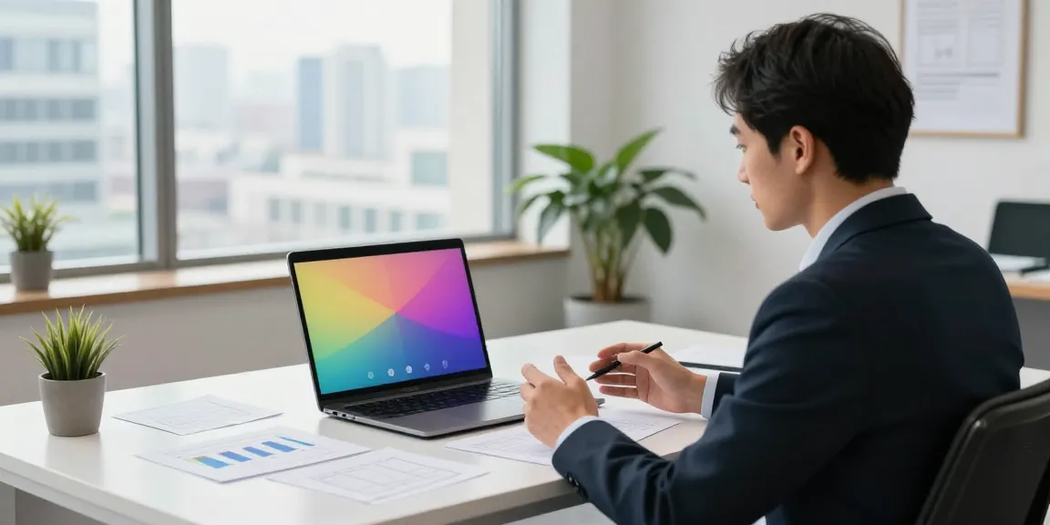 Finance Broker in Brisbane consulting a client via video in a modern office.