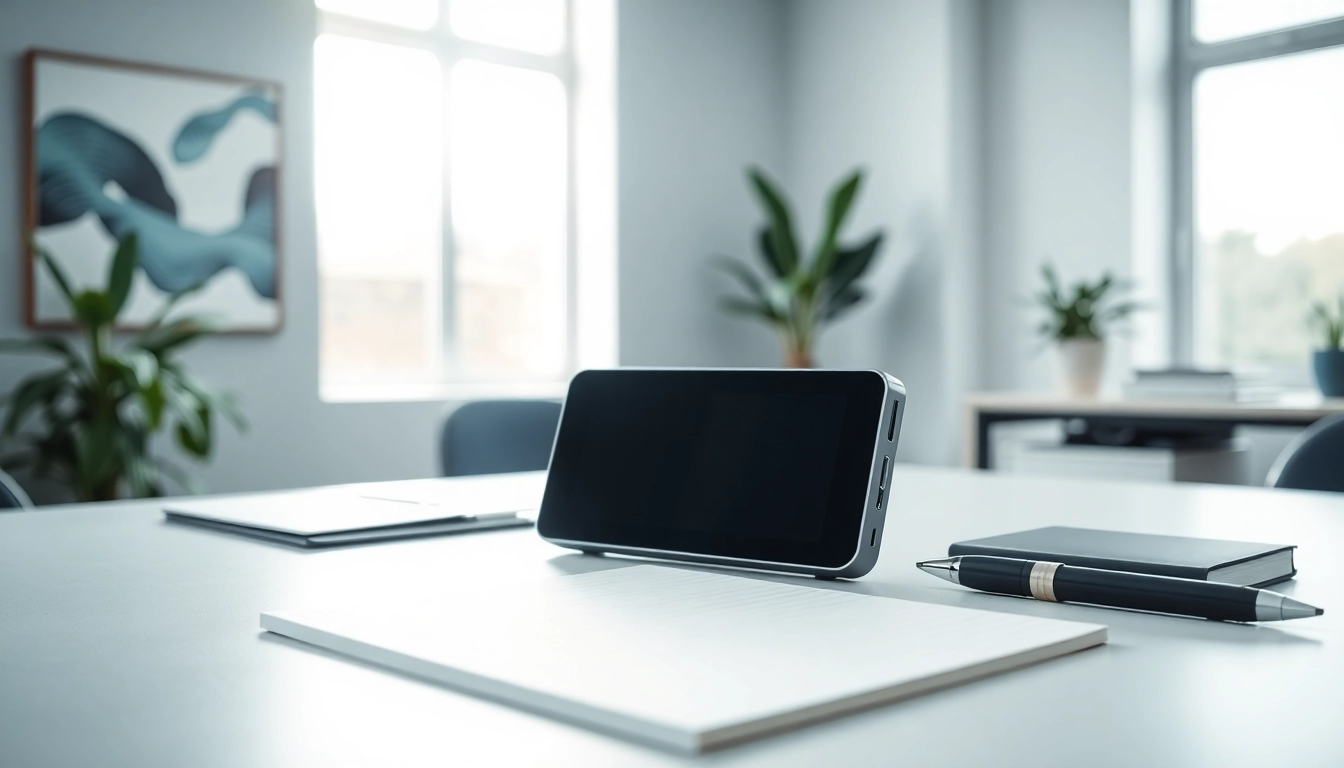 Showcasing the innovative C168 gadget on a modern desk with natural light.