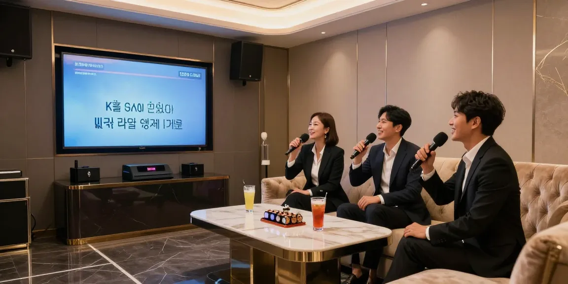 강남쩜오 고급 사적 노래방에서 즐거운 시간을 보내는 프로페셔널들