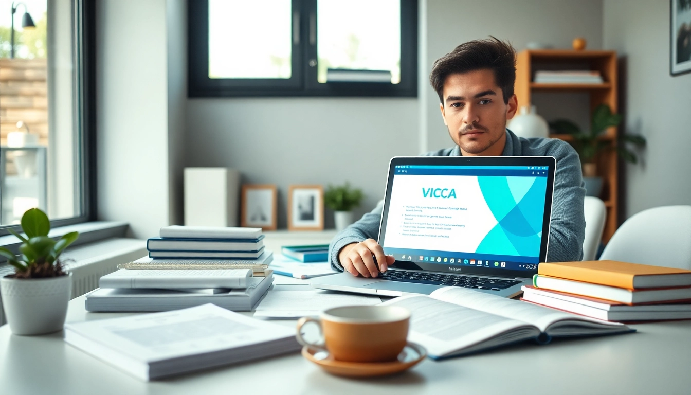 VCA Kopen studieopstelling met trainingsmaterialen en een geconcentreerde sfeer