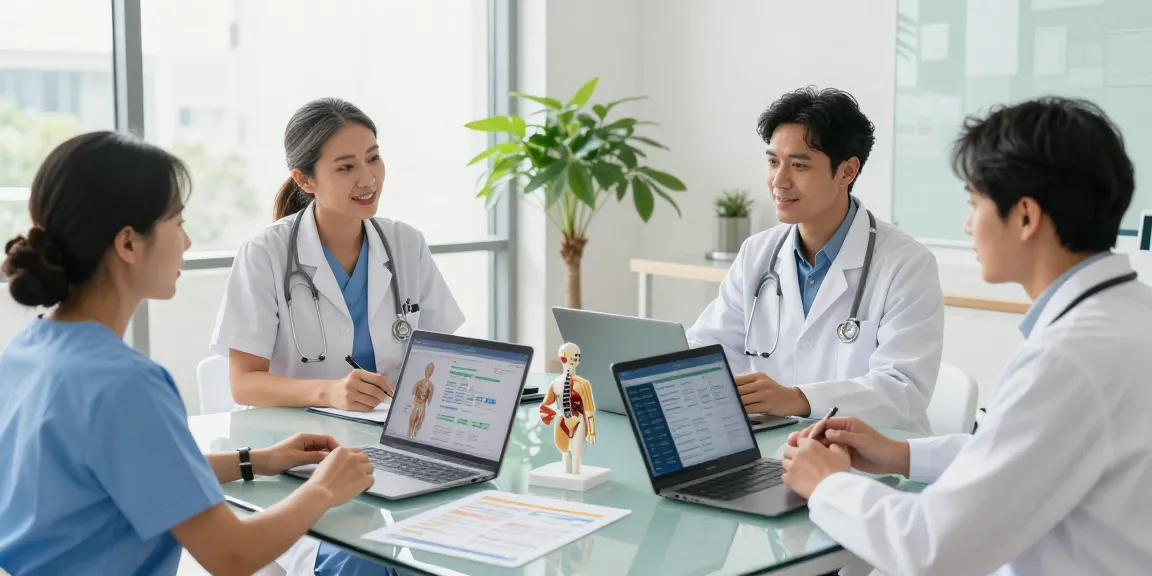 Healthcare professionals discussing patient wellness strategies, demonstrating the importance of Health in modern healthcare.