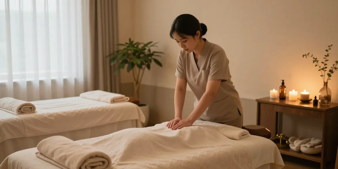 Relaxing 부산스웨디시 therapy session in a tranquil spa environment.