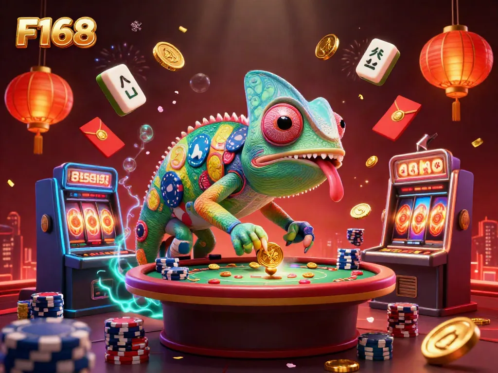 Engage in thrilling gameplay with F168, showcasing dynamic casino elements and vibrant visuals.