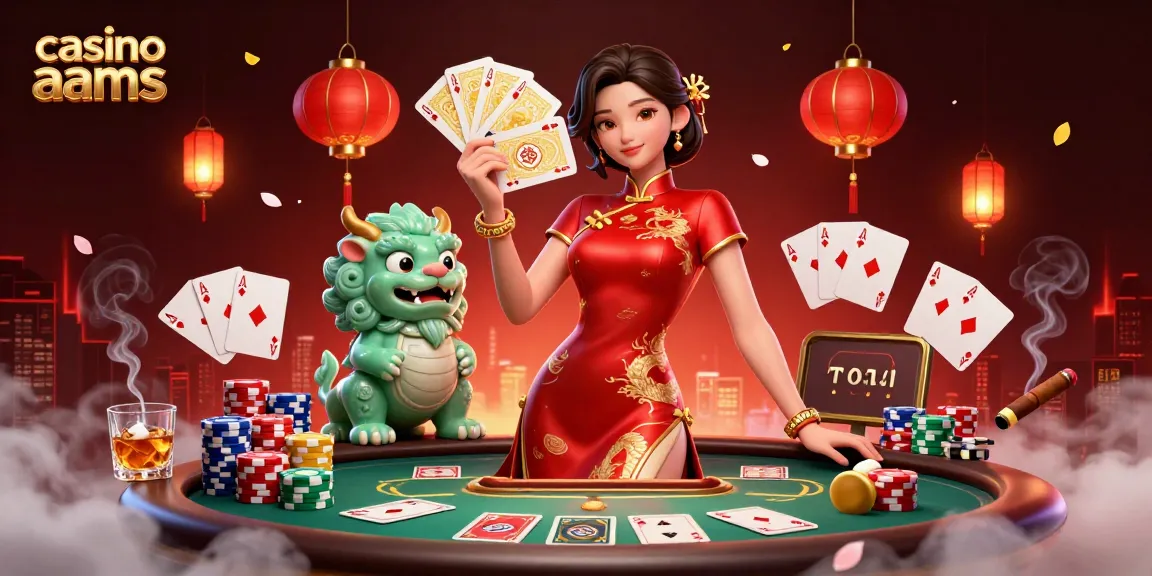 Scopri l'azione vibrante dei casino non aams con una straordinaria illustrazione 3D di una donna in qipao e elementi di poker.