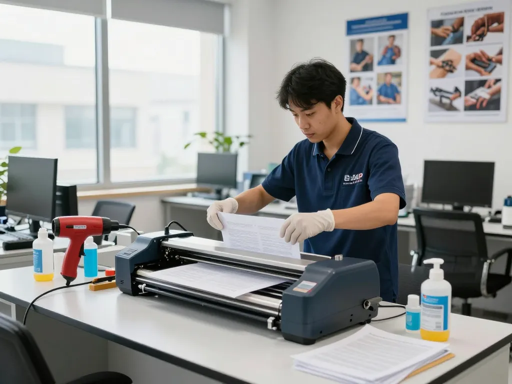 bóc ép plastic document restoration process with technician removing papers safely