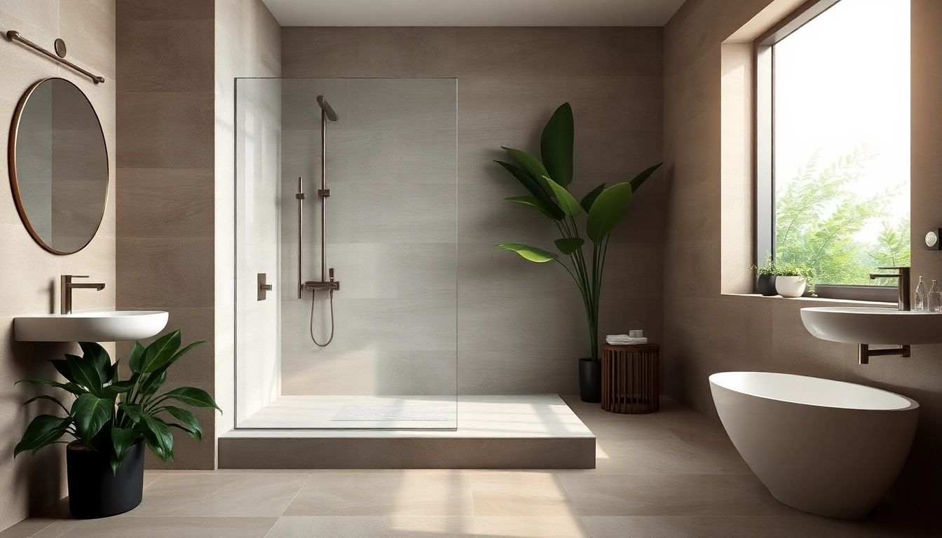 Transform your bathroom with elegant showers featuring luxurious fixtures and serene ambiance.