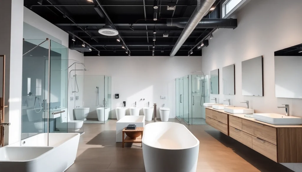 In einem eleganten Badezimmer zeigt sonni sanitär GmbH hochwertige Badprodukte und modernes Design.