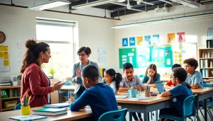 Engaged students and educators fostering a dynamic learning environment in Education.