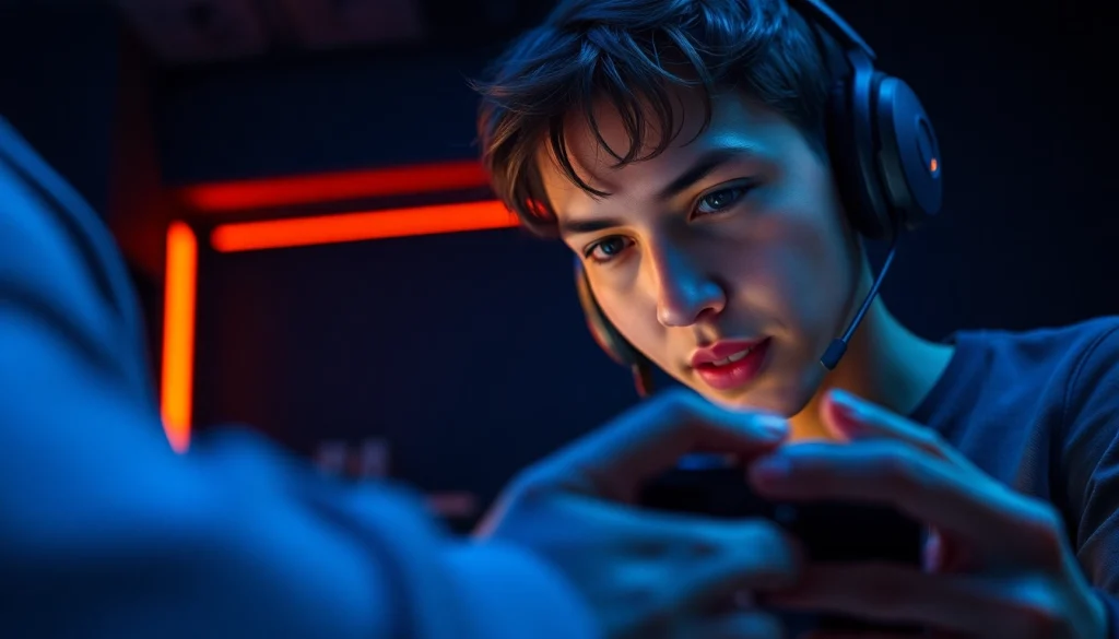 MV88 microphone enhancing a mobile gaming experience with sleek design and vibrant lighting.