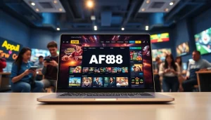 AF88 online betting platform featuring diverse players enjoying games on modern devices.