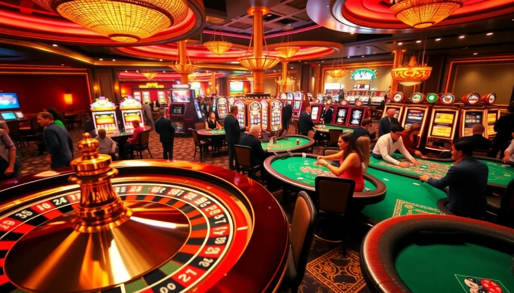 Experience the thrill of winning at casinos with https://mm88.sa.com/ featuring an exciting roulette wheel and vibrant slot machines.