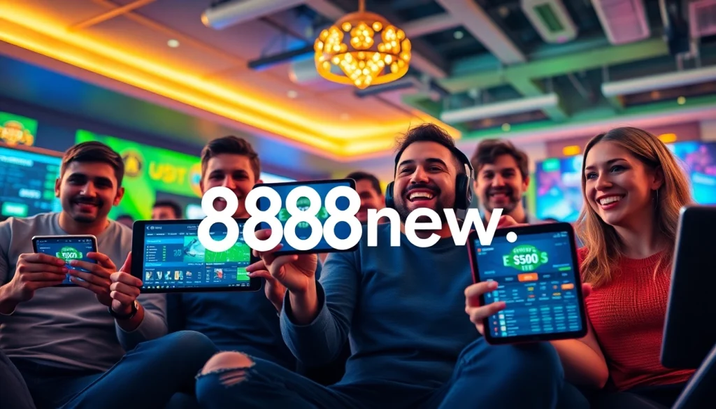 Engaging online gaming experience with 888new interface on devices showcasing sports betting and casino games.