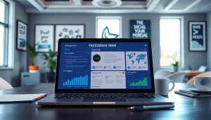 Enhance your strategy with engaging infographic about facebook smm panel services in a modern workspace.