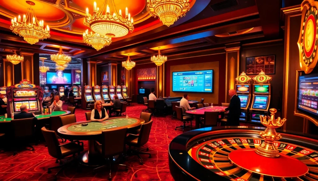 Players engaging in high-stakes games at the F168 casino, showcasing excitement and luxury.