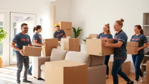 Best movers in Vancouver assisting a family with moving furniture in a bright, professional setting.