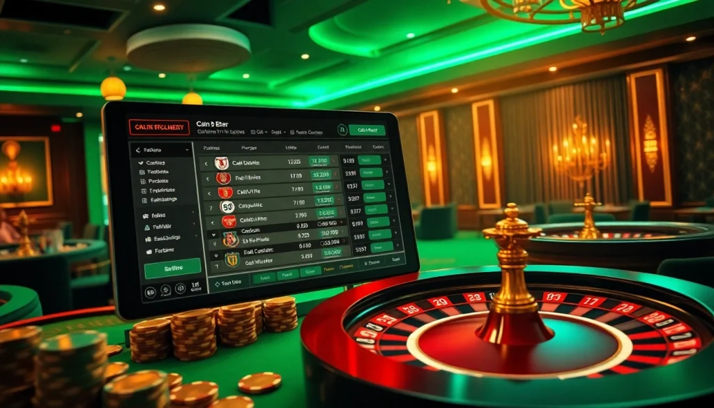 Engage with 7mcn live scores and betting odds in a luxury casino atmosphere.