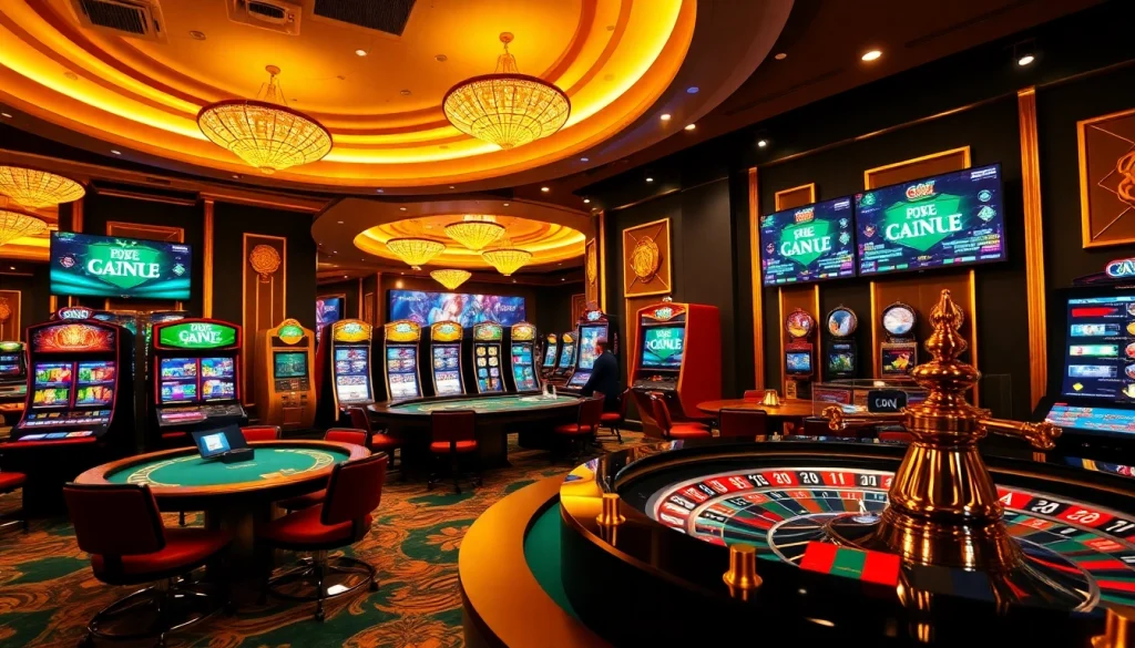 Players enjoying exciting games on the GO8 online casino platform with vibrant tables and slot machines.