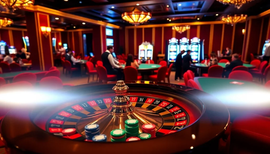 Experience excitement at nhà cái lc88 with colorful casino games and vibrant roulette tables.