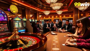 Experience thrilling gameplay at 99win with vibrant casino elements and lively betting activity.